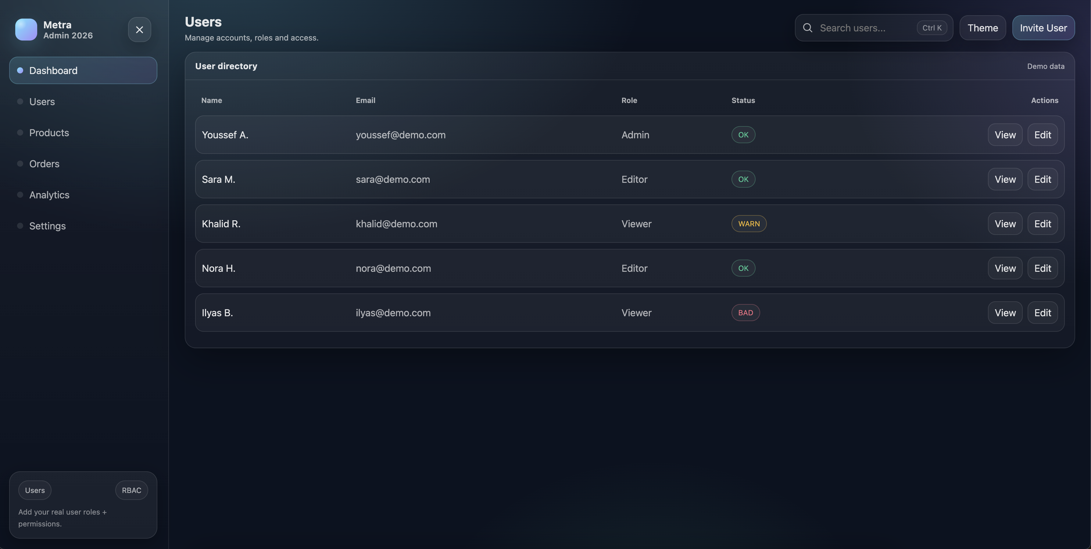 NovaDash — Admin Dashboard template screenshot